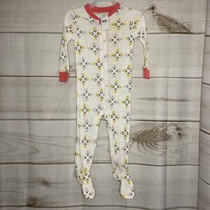 Dip White Floral Pajamas 12-18 Months Girls